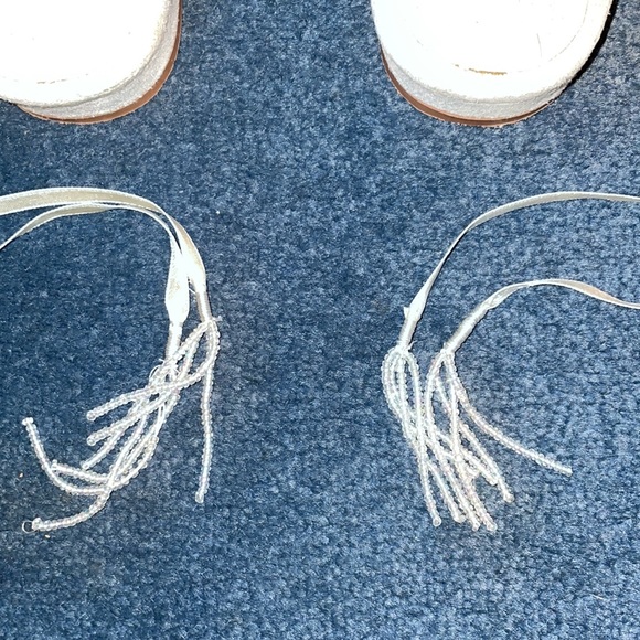 COLIN STUART LIGHT BLUE BEADED WRAP SANDALS 7.5 WORN ONCE EXCELLENT CONDITION - Picture 3 of 5